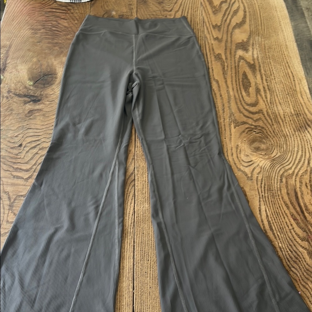 Gray Flared Pants